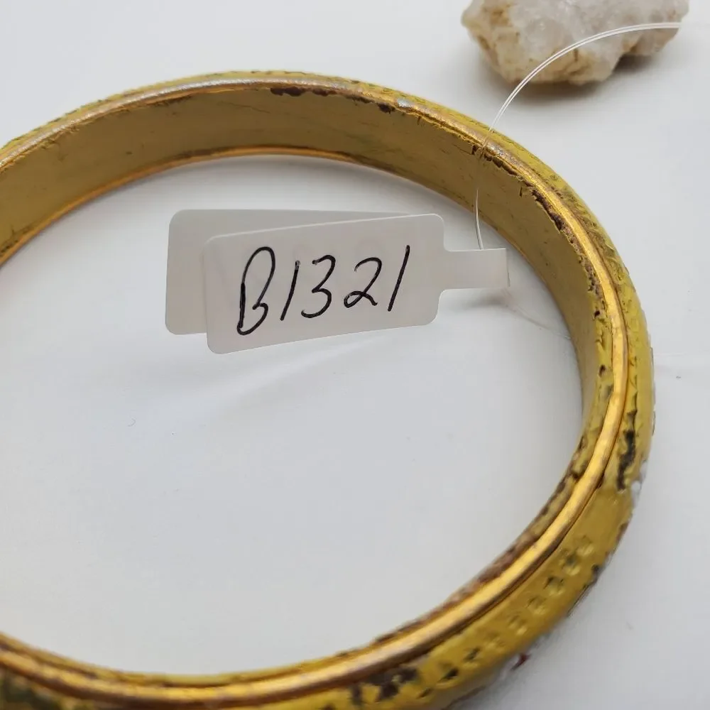 Vintage Yellow boho flower child bracelet B1321 - Picture 3 of 3